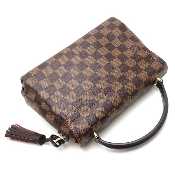 4 Louis Vuitton Damier Croisette Ebene 2WAY Handbag Brown