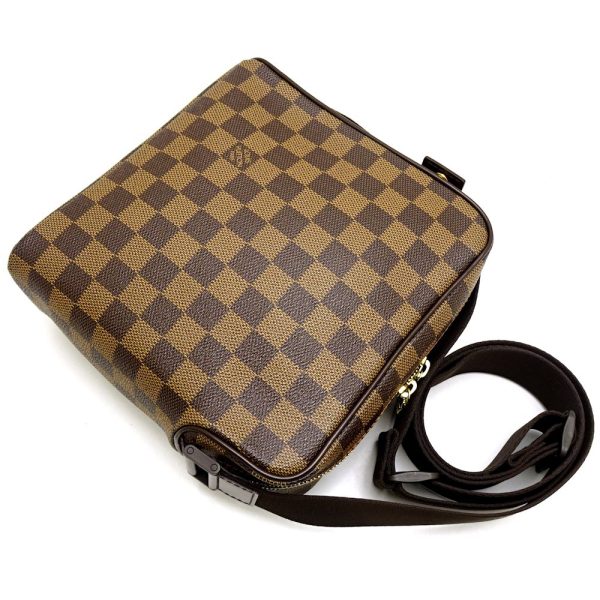 4 Louis Vuitton Damier Olaf PM Ebene diagonal shoulder brown