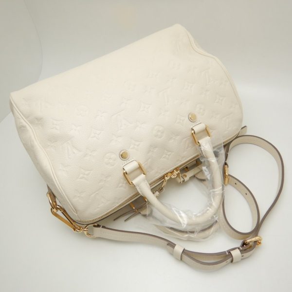 4 Louis Vuitton Emplant Speedy Bandouliere 30 Neige Ivory Boston Bag