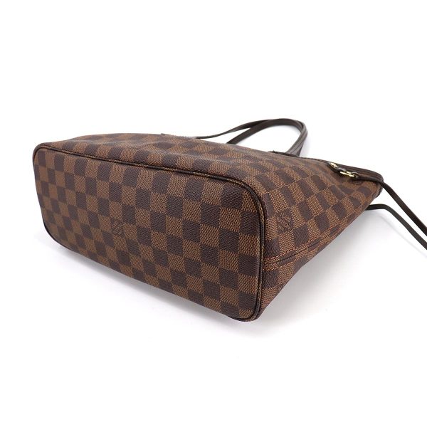 4 Louis Vuitton Damier Neverfull PM Tote Bag Ebene Brown