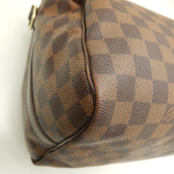 4 Louis Vuitton Damier Speedy Bandouliere 30 Ebene Boston Bag Brown