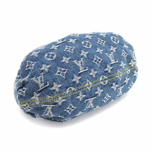 4 Louis Vuitton Monogram Denim Pleaty Canvas Leather Blue