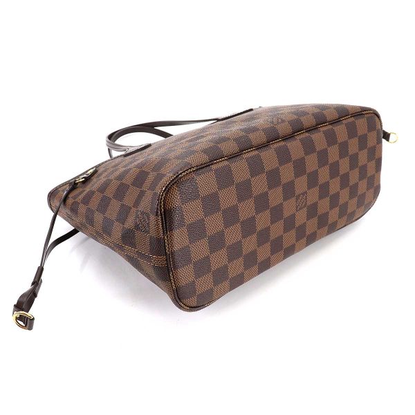 4 Louis Vuitton Damier Neverfull PM Tote Bag Brown Gold Hardware