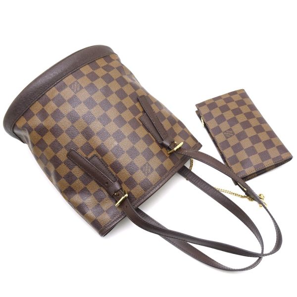 4 Louis Vuitton Damier Marais Ebene Shoulder Bag Brown