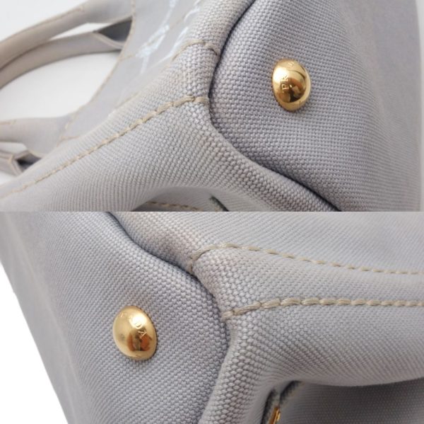 450002 5 Prada Canapa Tote Bag Canvas Nube Bianco