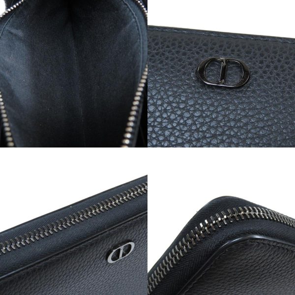 45302026 9 combine Christian Dior Round Zipper Long Wallet Coin Purse Leather