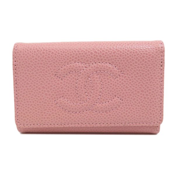 45514182 1 Chanel Cocomark Key Case Caviar Skin Pink