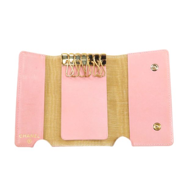 45514182 4 Chanel Cocomark Key Case Caviar Skin Pink