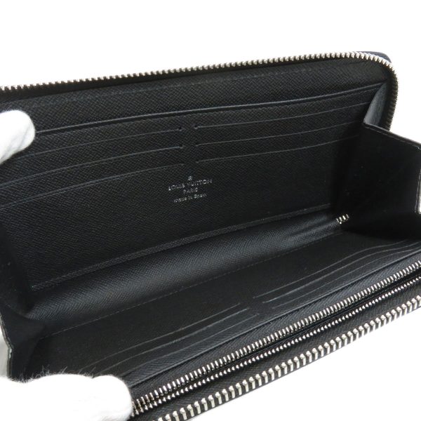 45614315 4 Louis Vuitton Zippy Dragonne Taiga Long Wallet Black Leather