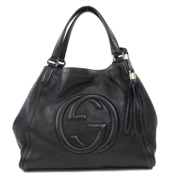 45817087 1 Gucci Interlocking Handbag Leather Black