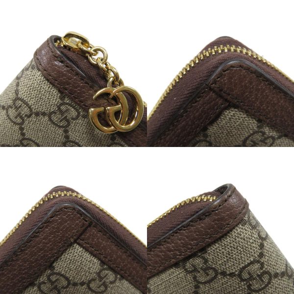 45902018 16 combine Gucci Round Zipper GG Sherry Line Long Wallet With Coin Purse Leather