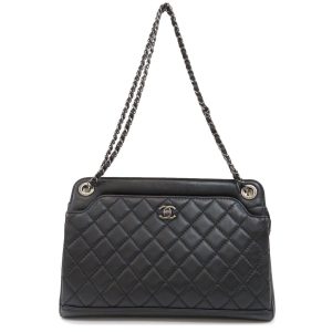 45914053 1 Bottega Veneta Intrecciato Leather Handbag Black