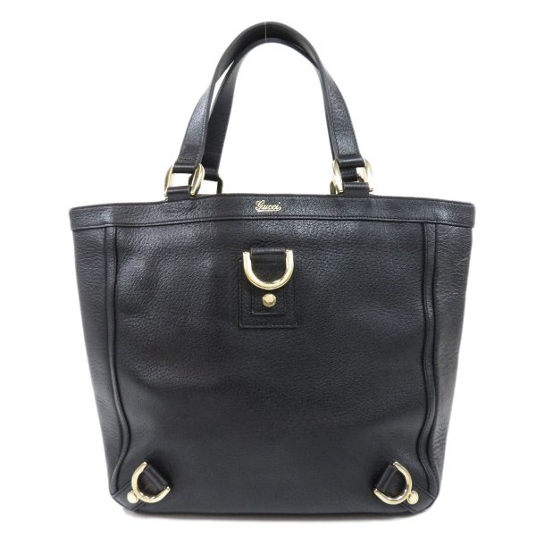 46114175 1 Gucci Tote Bag Leather Black Handbag