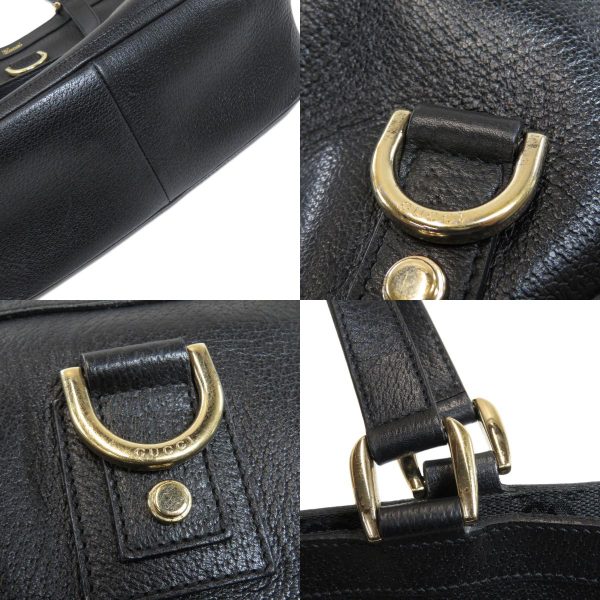 46114175 14 combine Gucci Tote Bag Leather Black Handbag