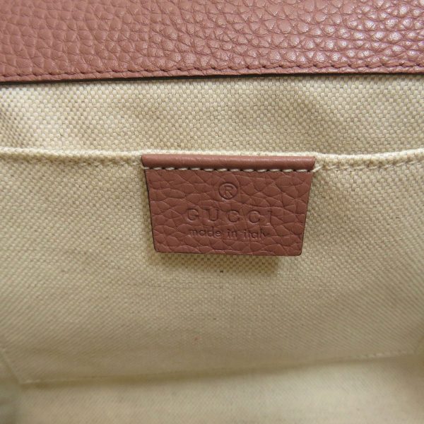 46125028 6 Gucci GG Marmont 2way Handbag Leather Pink