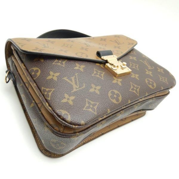 5 Louis Vuitton Monogram Reverse Pochette Metis MM 2WAY Bag Brown