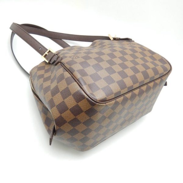 5 Louis Vuitton Damier Belem MM Ebene Shoulder Tote Brown