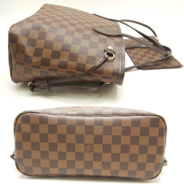 5 Louis Vuitton Damier Neverfull PM Ebene Tote Bag Brown