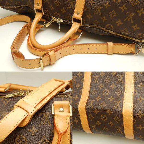 5 Louis Vuitton Monogram Keepall Bandouliere 50 Boston Bag Brown