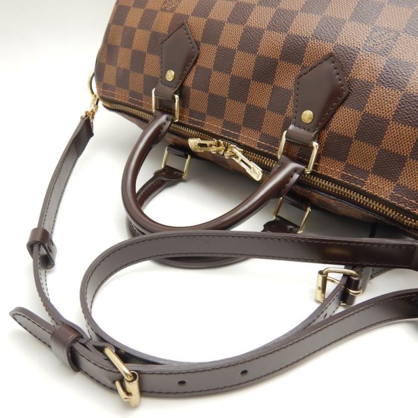 5 Louis Vuitton Damier Speedy Bandouliere 30 Handbag Brown