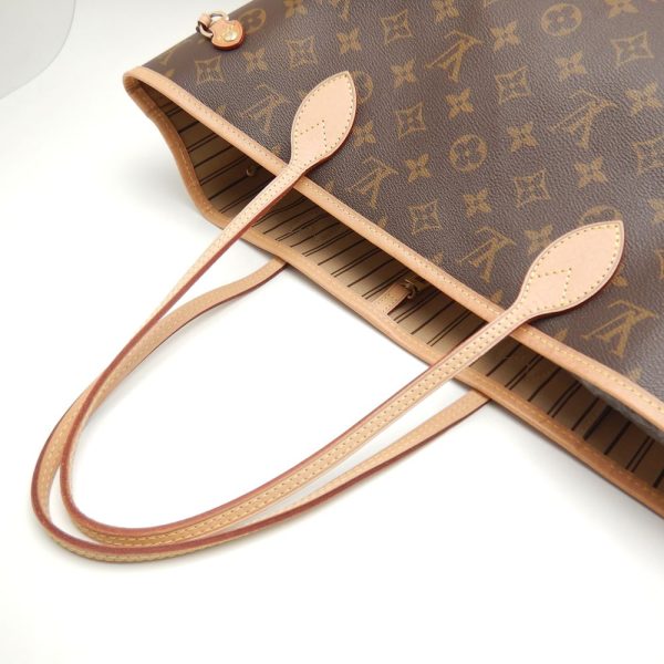 5 Louis Vuitton Monogram Neverfull MM Tote Bag Beige