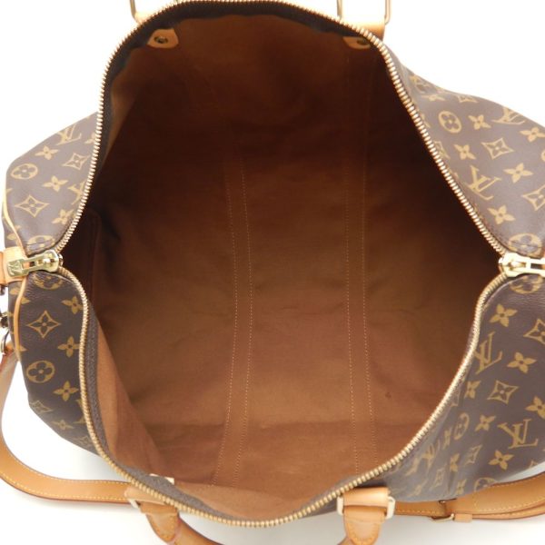 5 Louis Vuitton Monogram Keepall Bandouliere 50 Boston Bag Brown