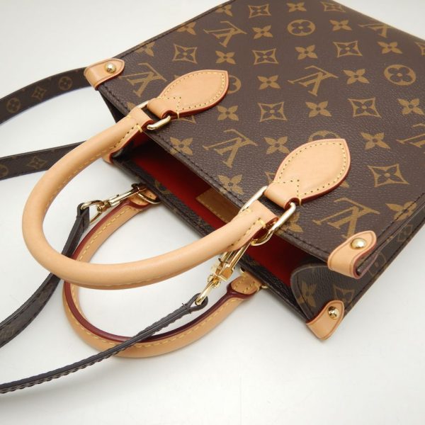 5 Louis Vuitton Monogram Sac Plat BB Handbag Brown