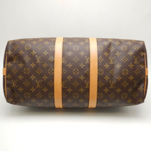 5 Louis Vuitton Monogram Keepall Bandouliere 45 Boston Bag Brown