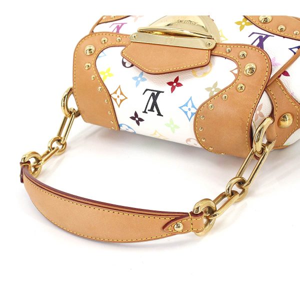 5 Louis Vuitton Monogram Multicolor Marilyn Hand Bag Leather Bronze White