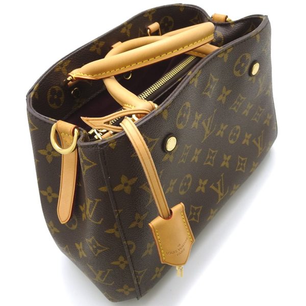 5 Louis Vuitton Monogram Montaigne BB 2Way Bag Brown