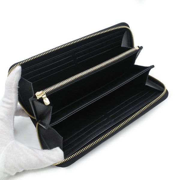 5 Louis Vuitton Zippy Wallet Long Wallet Epi Noir Black