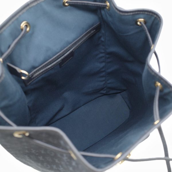 5 Louis Vuitton Montsouris GM Bag Pack Rucksack Monogram Mini Tst Blue Navy