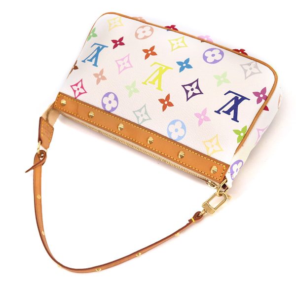 5 Louis Vuitton Monogram Multicolor Pochette Accessoires Hand Bag Bron