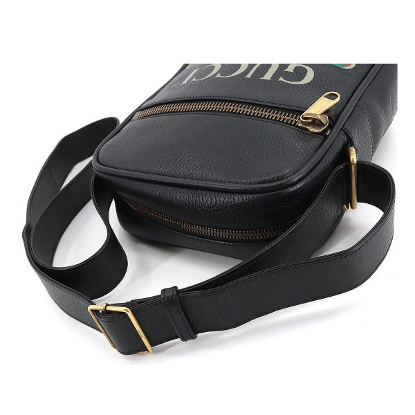 5 Gucci Leather Black Gold Hardware Shoulder Bag