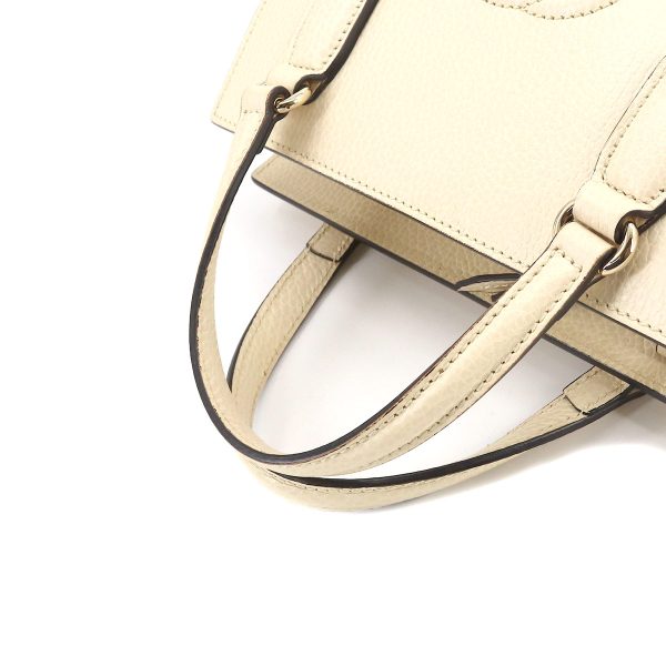 5 Gucci Soho Interlocking GG Shoulder Bag Leather White Ivory