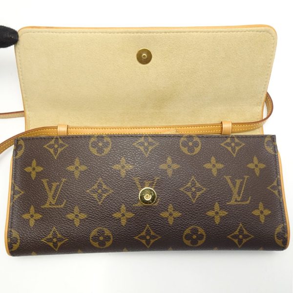 5 Louis Vuitton Monogram Pochette Twin GM Brown Diagonal