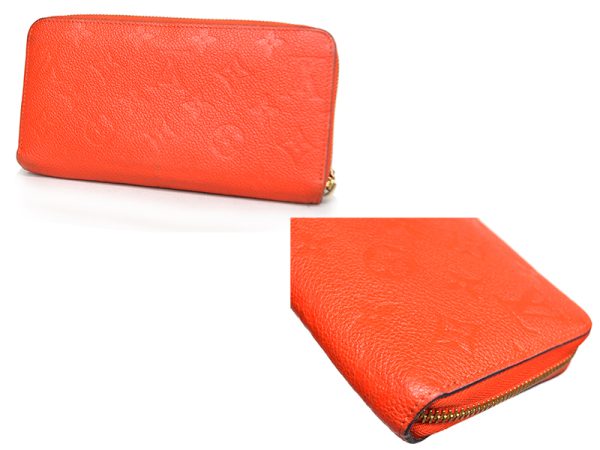 5 Louis Vuitton Zippy Wallet Long Wallet Orange