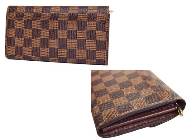 5 Louis Vuitton Portefeuille Sarah Wallet Coin Purse Damier Ebene