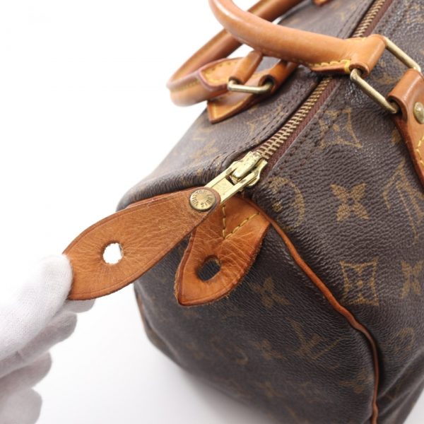 5 Louis Vuitton Speedy 25 Monogram Handbag Leather Brown