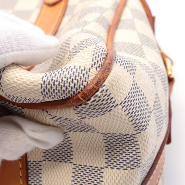 5 Louis Vuitton PM Damier Azur Shoulder Bag Leather White