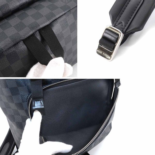 5 Louis Vuitton Damier Graphite Zack Backpack Silver Metal Fittings