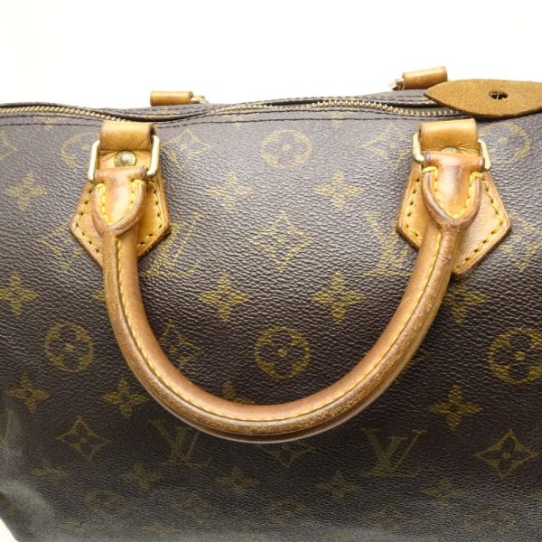 5 Louis Vuitton Monogram Speedy 30 Brown Boston Bag