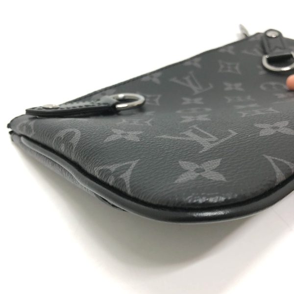 5 Louis Vuitton Monogram Eclipse Trio Clutch Bag Black