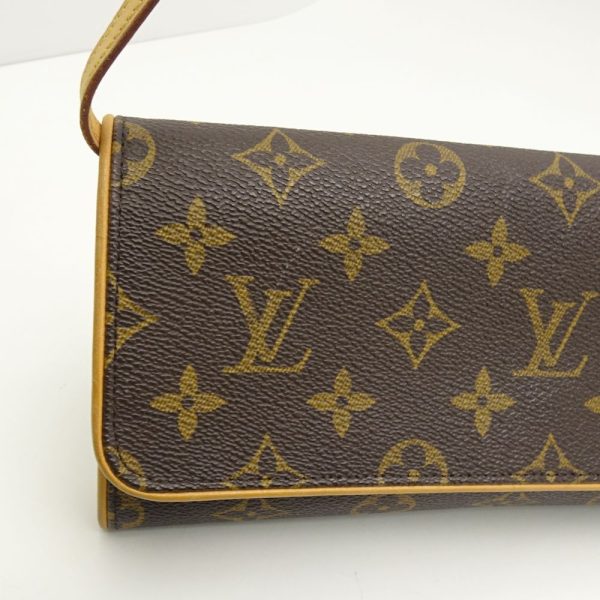 5 Louis Vuitton Monogram Pochette Twin GM Brown 2WAY Bag