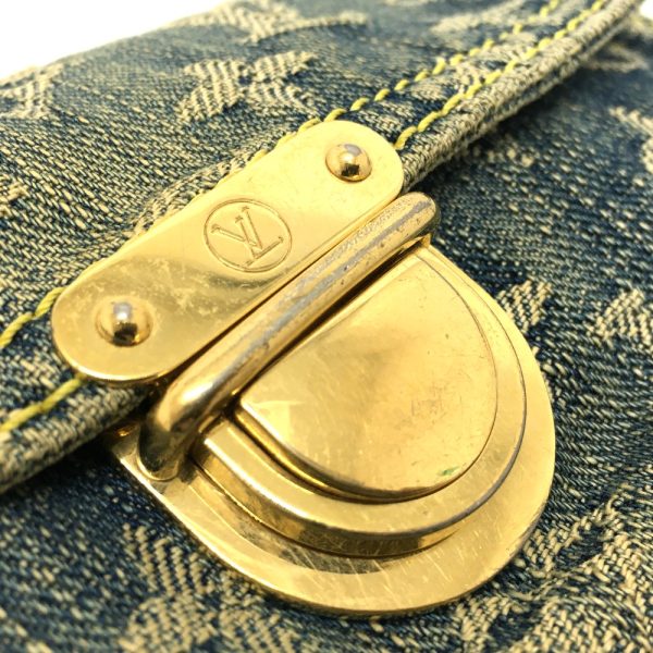 5 Louis Vuitton Monogram Bum Bag Body Bag Denim Blue