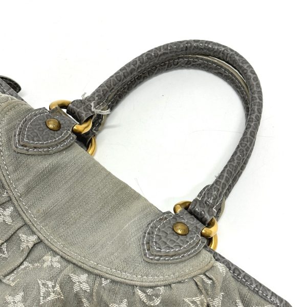 5 Louis Vuitton Denim NeoCabby MM Handbag Gray