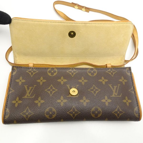 5 Louis Vuitton Monogram Pochette Twin GM Brown