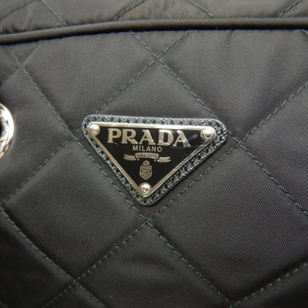 5 Prada Chain Tote Bag Quilted Taste Nylon Black