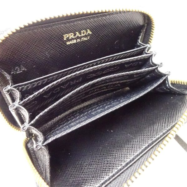 5 Prada Card Case Saffiano Black