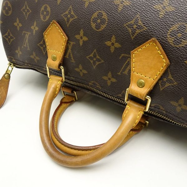 5 Louis Vuitton Monogram Speedy 35 Brown Boston Bag